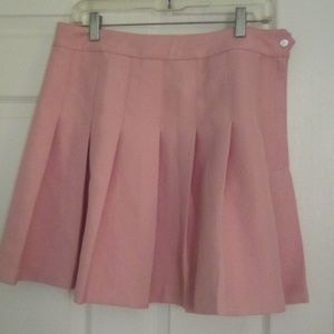 H&M DIVIDED :WOMEN'S / Teenager ROSE PINK PLEATED WOVEN TENNIS SKIRT.